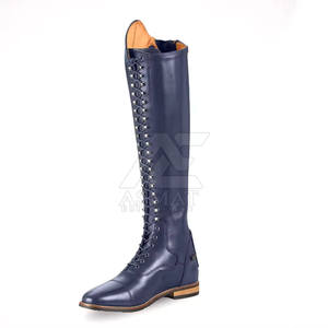 Botas de equitación de cuero premium para hombre, botas altas de equitación para entrenamiento profesional de equitación. - Product Image 4