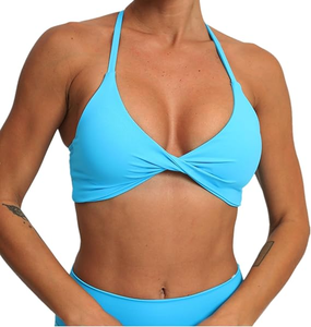 Women Athletic Twist Knot Bra <b>Top</b> Breathable Workout Activewear Bra - Product Image 4