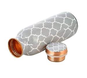 Botella de Agua de Cobre Puro de Color Gris con Diseño Blanco, Muy Atractiva, para Regalos Empresariales, Compre Directamente del Proveedor - Product Image 4