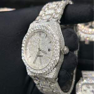 Designer Luxury Stainless Steel Sapphire Automatic <b>Mechanical</b> Movement Analog Modern <b>Watches</b> Iced VVS Moissanite for Men - Product Image 4