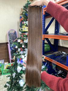 VENTE #4 faisceaux de cheveux humains bruns cheveux vierges vietnamiens 10A Grade os droit cheveux bruns tisse faisceaux - Product Image 2