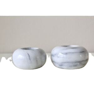 Fournisseurs indiens de bougeoirs photophore de forme ronde design moderne bougeoir en marbre blanc de haute qualité à un prix attractif - Product Image 1