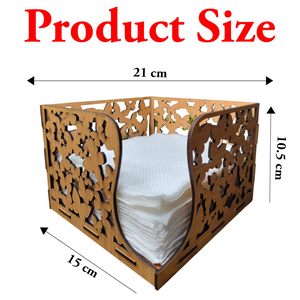 Craft Emporium Exports - Porta Servilletas de Madera Ecológico Moderno, Caja para Pañuelos con Acabado Marrón, Soporte Decorativo Hecho a Mano para Cocina - Product Image 5