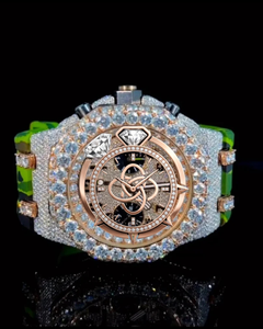 Reloj de Lujo para Hombre con Diamantes de Moissanita y Acero Inoxidable Premium - Product Image 1