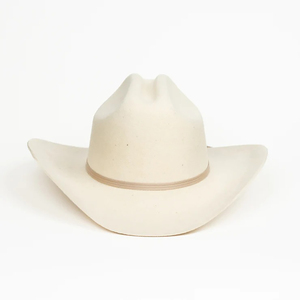 Chapeau de cowboy blanc 100% laine, broderie à la main, réglable, unisexe, décontracté, à large bord, respirant, avec ruban, pour l'extérieur, printemps-été, adulte - Product Image 1