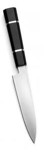 Cuchillo de Chef Japonés de Hoja Fija, Acero Inoxidable Satinado, Cuchillo de Cocina con Mango de Ébano Negro, DIY Industrial OEM - Product Image 2