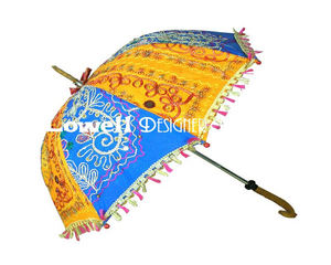 Parasols traditionnels indiens à motif droit avec commande manuelle - Product Image 3