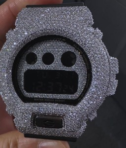 Premium Bling DW6900 GShock Mod Watch Full Metal <b>Case</b> Crystal Iced Luxury Streetwear Watch Kit watch - Product Image 2