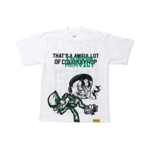 เสื้อยืดคอตตอนคอกลมพิมพ์ลายลำลองแขนสั้นสีดำสำหรับผู้ชาย ไซส์ใหญ่พิเศษ ยี่ห้อ Chiefin รุ่น That's a Awful Lot of Cough Syrup - Product Image 5
