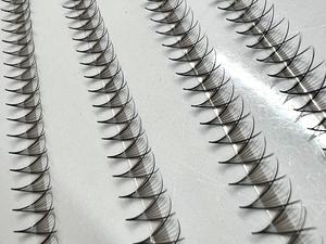 Venta al por mayor de bandejas de pestañas Camellia 5D Wispy Premade Fans Anime Spike, extensiones de pestañas de pelo sintético negro mate, marca privada - Product Image 6