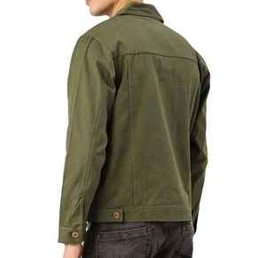 แจ็คเก็ตยีนส์ฤดูหนาวราคาดีที่สุดสำหรับผู้ชาย ออกแบบโลโก้ได้ตามต้องการ คุณภาพสูง สีพื้น สตรีทแวร์ - Product Image 3