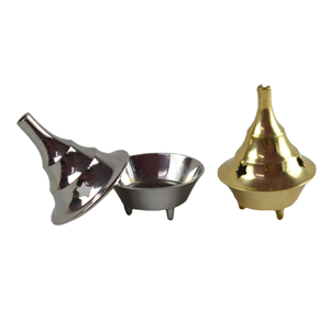 Brûleur d'encens standard en laiton, porte-encens en métal, design de décoration intérieure avec finition plaquée, support d'encens pour parfum - Product Image 4