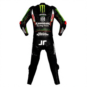 Traje de Carreras Jonathan Rea WSBK, Mono de Motociclismo de Piel de Vacuno/Canguro Rawasaki, Traje de Pista/Conducción, Nivel CE 2 - Product Image 2