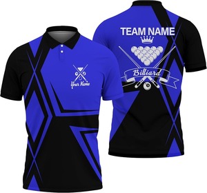 Camisa de Billar para Hombre, Manga Corta, Color Sólido, Secado Rápido, Poliéster/Algodón, Tejido de Punto, Diseño Deportivo Informal, Logotipo Personalizado en la Parte Delantera, OEM - Product Image 6