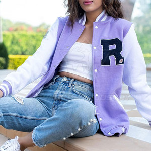 Trendy Women Letterman Jacket Street Fashion Jacket Comfortable Wear Custom Embroidery Manufacturer - Product Image 5