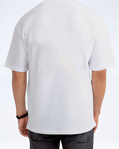 Camiseta de hombre de punto peinado 100% algodón, 210 g/m², de ajuste holgado, con logo de letras impreso personalizado, ecológica, de gran tendencia 2026 - Product Image 3