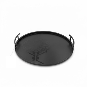 Contemporary <b>Black</b> Round <b>Serving</b> <b>Tray</b> Premium Decorative Hospitality Platter for Modern Interiors Tableware <b>Serving</b> Platter - Product Image 6