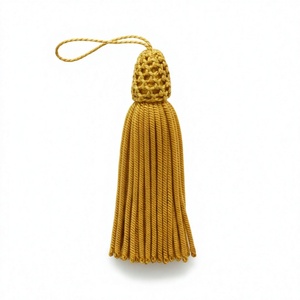 High Quality Durable Woven Gold Silver Bullion Rhinestone Chain Fringe <b>Tassels</b> Custom Size Wholesale Decorative Garment - Product Image 4