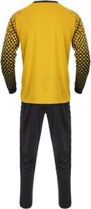 Ensemble uniforme de gardien de but de football pour hommes, jaune et noir, avec maillot rembourré à manches longues et pantalon à taille élastique, impression sublimée - Product Image 2