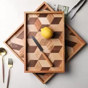 Bandeja de Servicio de Madera para Hotel, Elegante Plato para Servir Té, Café y Aperitivos para Servicio a la Habitación - Product Image 2