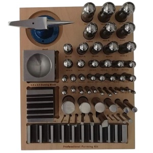 JIPSY 57 Piece Dapping <b>Doming</b> Block and Punch Set with Wood Base Jewelry Making Tools for Metal Forming, Coin <b>Ring</b> Crafting - Product Image 4