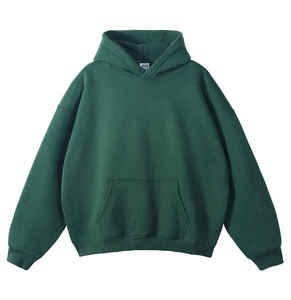 Sudadera con capucha oversize de algodón 100% con logo personalizado impreso, estilo streetwear. - Product Image 1