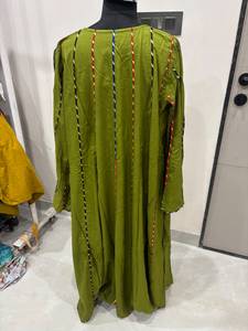 Premium Quality Maroon Color Striped Print Abaya Dress Women's <b>Kaftan</b> Loose Fit <b>Long</b> Sleeves Front Border Button Daily Wear - Product Image 5