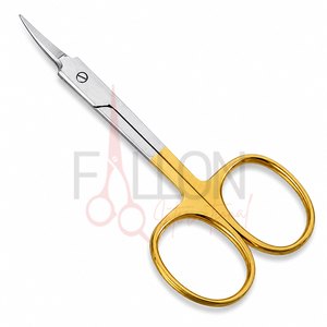 Ciseaux à cuticules professionnels en acier inoxydable avec manche doré, ciseaux à ongles de précision pour manucure - Product Image 2