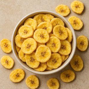 Tranches de bananes séchées sucrées, issues de bananes sélectionnées, pour collations, granola et garnitures de desserts, prix compétitif, haute qualité - Product Image 1