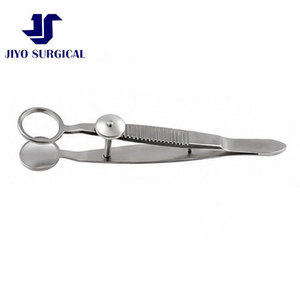 Jiyo Surgical Co. LC-6543 Pince à chalazion professionnelle de style Lambert 3 5/8 pouces Instrument chirurgical ophtalmique à blocage par le pouce - Product Image 1