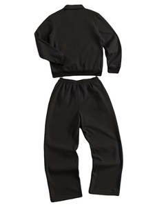 Men's Loose-Fitting Casual Sports Suits 2-Piece Set Sweatshirt Sweatpants 100% Cotton Fleece Quick Dry Winter Sportswear Solid - Product Image 4