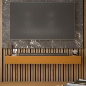 Étagère murale flottante en pin massif de 60 pouces pour cheminée, étagère de présentation au design naturel - Product Image 6
