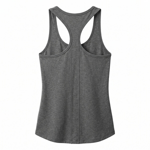 Blue Knitted Ribbed Breathable Casual Women <b>Tank</b> <b>Top</b> <b>Racerback</b> Sleeveless Front Logo Fitness Shirt for Yoga Running Gym - Product Image 4