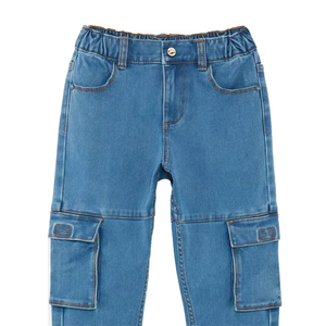 Pantalon cargo pour garçons, coupe décontractée élégante, tissu doux, design multi-poches pour un confort quotidien - Product Image 3
