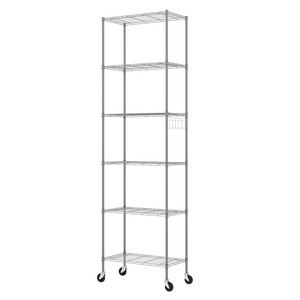 Durable Silver Stainless Steel 6 Layer Kitchen Organizer Rack Modern Multi Tier <b>Storage</b> <b>Shelf</b> for Home Kitchen At Cheapest Price - Product Image 1