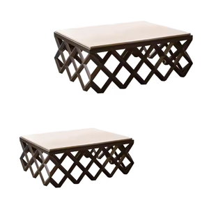 Table basse en bois de teck de conception européenne de Raya pour la décoration d'intérieur et les meubles de salon de salle à manger - Product Image 2