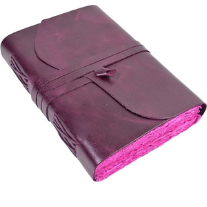Genuine Leather <b>Journal</b> Rustic Notebook Personal <b>Diary</b> Travel Sketchbook with Handmade Cover Sewing Binding Custom Color - Product Image 6
