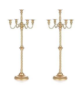 Accessoires de mariage, artisanat, chandelier en métal, porte-bougie en fer plaqué or, décoration de mariage à domicile, candélabre - Product Image 2