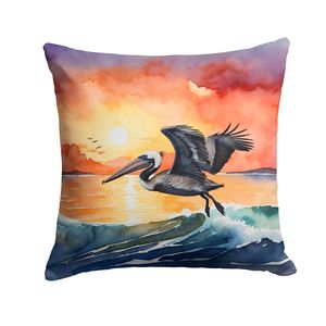 Pelican Fiery Sunset Coussin lavable en machine 14H x 14W Coussin décoratif d'intérieur et d'extérieur pour canapé, lit ou patio - Product Image 1