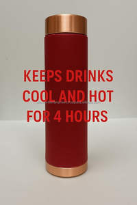 100% Pure Copper Water <b>Bottles</b>. Handcrafted by skilled artisans in Sambhal, Uttar Pradesh, these <b>bottles</b> are made using - Product Image 3