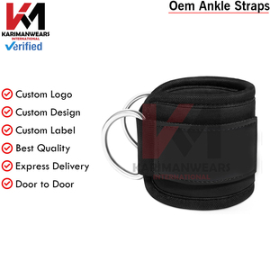 Custom Logo Ankle Straps Extra Thick Neoprene Padding for <b>Cable</b> Kickbacks Wholesale Glute Training <b>Gear</b> for Gym and Fitness - Product Image 2
