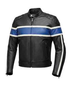 Winter Warm Breathable Adult Size High Street Fashion Casual Men's <b>Leather</b> <b>Jacket</b> With Canvas Fabric <b>Long</b> Sleeve Stand Collar - Product Image 3