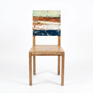 Handcrafted <b>Rustic</b> <b>Dining</b> <b>Chair</b> Reclaimed Boat Wood Eco-Friendly Original Color Indoor Outdoor Resort Home Villa Furniture - Product Image 2