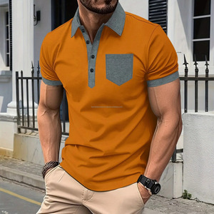 Polo en coton respirant pour homme, manches courtes, col boutonné, golf, décontracté, logo personnalisé - Product Image 2