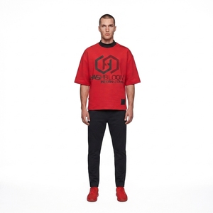 Camiseta Personalizable de Estilo Urbano para Hombre, 320GSM, Algodón Grueso, Tejido Doble, Talla 2XL, Manga Corta - Product Image 1