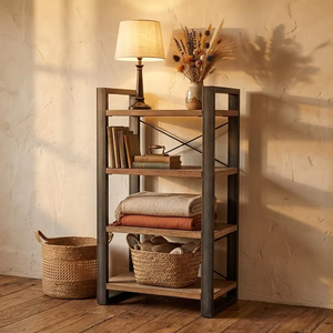 Raki <b>Rack</b> High Quality Solid Wood Construction Modern Compact Display Shelving Unit Durable Metal Frame Multifunction <b>Shoes</b> - Product Image 4