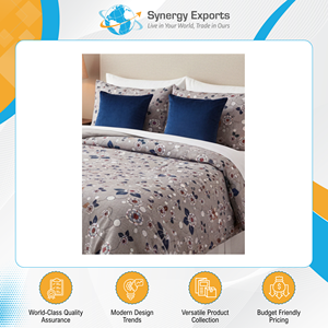 Exhibiting Highest Standard Top Notch Quality 80 GSM 4 Pcs Printed Polyester Bedsheet Set for Home Use from India Origin - Product Image 5