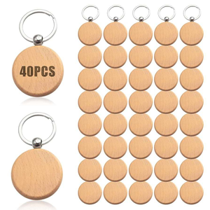 Various Size Wood And Metal <b>Key</b> <b>Ring</b> Unfinished Wood Keychain Top Seller Indian Handicrafts Wood Keyring for Office Drawer <b>Key</b> - Product Image 3