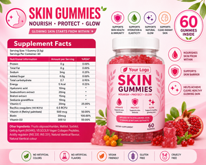 Beauty Formula <b>Gummies</b> with Vitamin C E Zinc and <b>Biotin</b> Soft Chewable Fruit Flavor Gummy Product with Convenient Packaging - Product Image 6