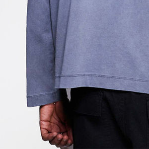 เสื้อยืดโอเวอร์ไซส์ทรงหลวม แขนยาว สไตล์ใหม่ ผ้าฝ้าย 100% สำหรับผู้ชาย ใส่สบายๆ มีสไตล์ - Product Image 3